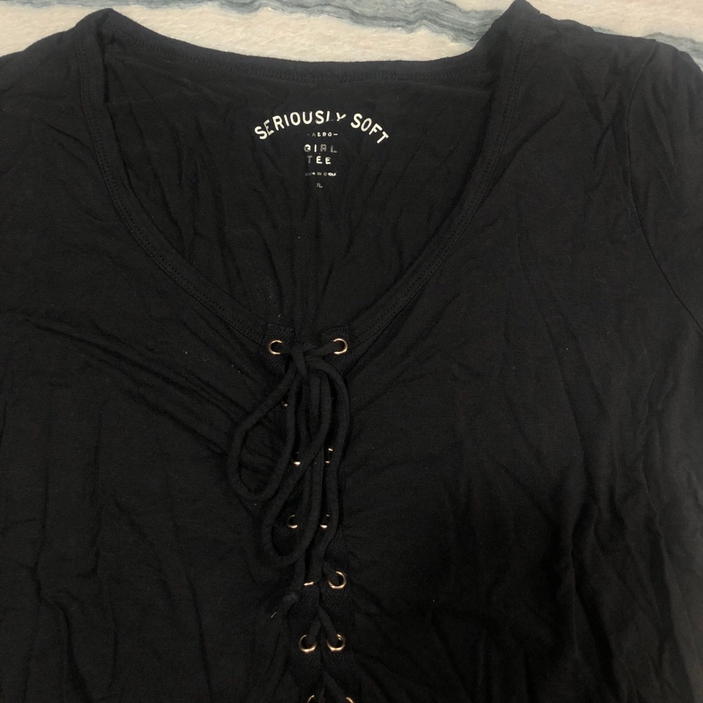 Aeropostale Seriously Soft tie front top